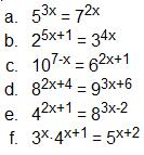 Aufgabe 137: Löse die folgenden Exponentialgleichungen: a) 5 3x = 7 2x b) 2