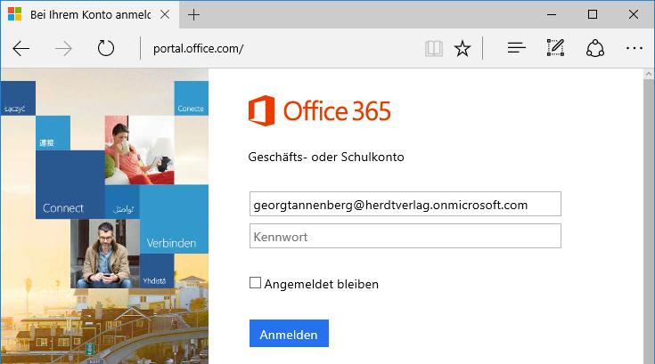 Office 365 kennenlernen.