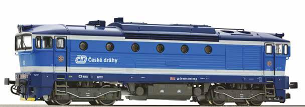 Diesellokomotive 754 015, CD 135 NEM 651 Motor mit Schwungmasse. Antrieb auf alle vier Achsen. Kupplungsaufnahme nach NEM 358 mit Kurzkupplungskinematik.