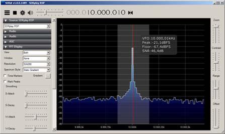 000Hz getrimmt, im Beispiel entsprach das einer Korrektur von nur 6,28ppm. Damit eine Frequenzdrift am Bildschirm überhaupt erkennbar wird, muß die Auflösung (Resolution) zumindest 524288 betragen.