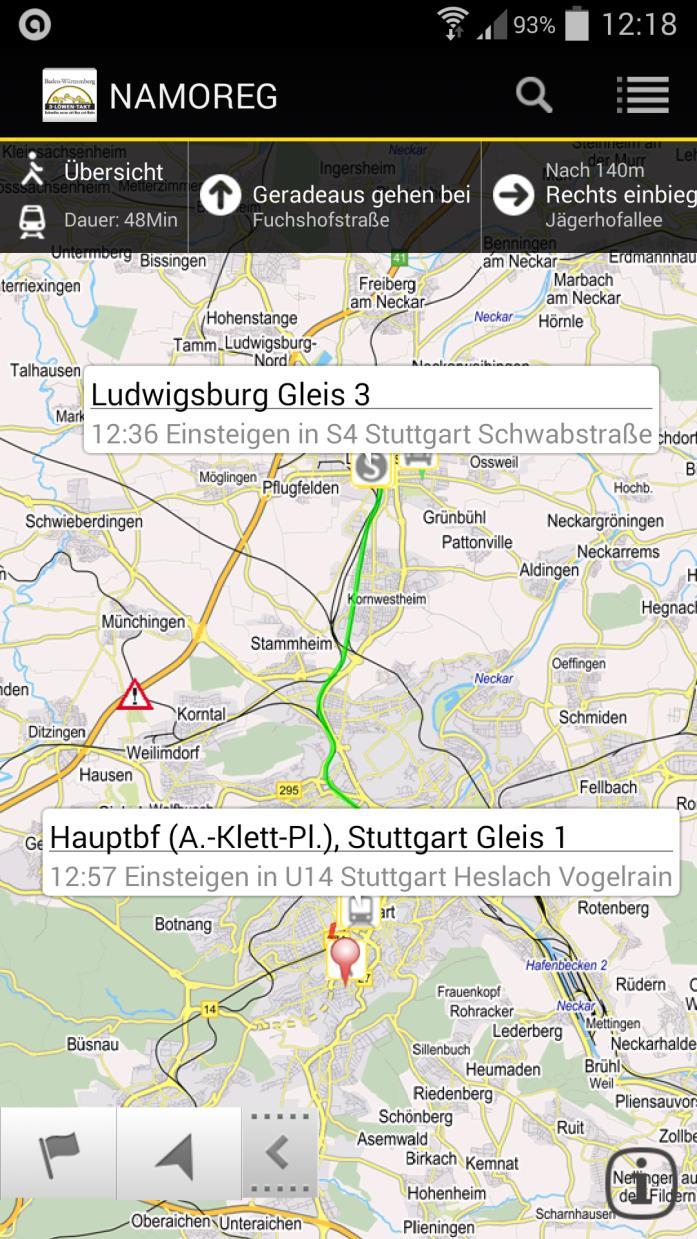 2. Aktuelle Angebote Elektronische Verkehrsauskunft EVA-BW Webseite und App für iphone und Android (insgesamt ca. 15.