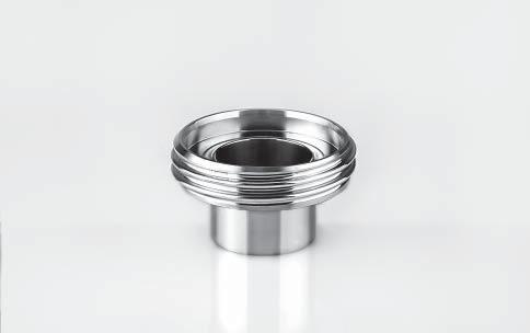 hygienic threaded connecting piece (male part) 2.