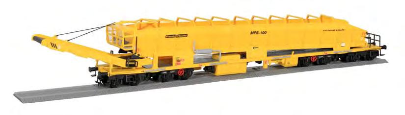 Schienenstopfexpress 09-3X Bauzug zur Schotteraufarbeitung von Plasser & Theurer. Mit elektrischem Antrieb, fahrtrichtungsabhängiger Dreilicht-Spitzenbeleuchtung bzw.