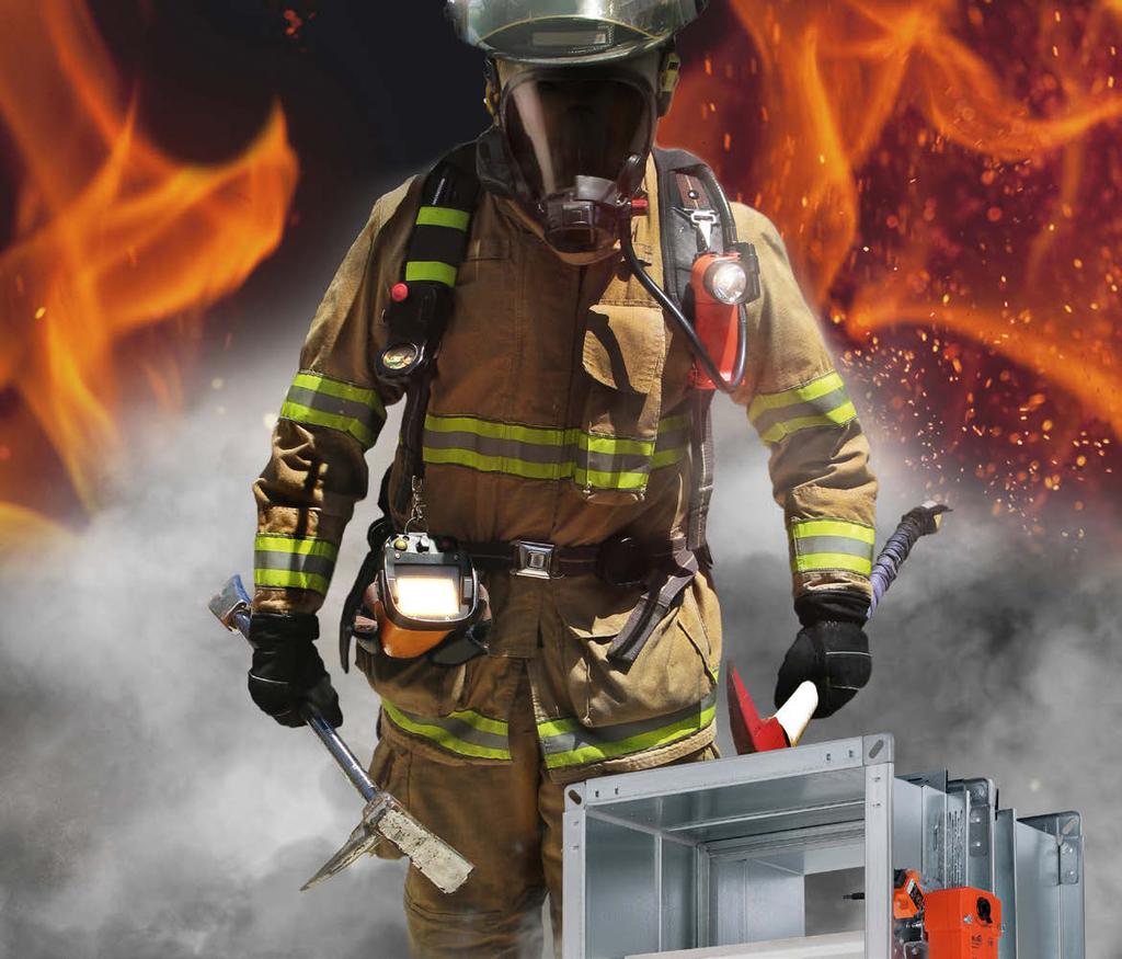 06 BRANDSCHUTZKLAPPEN TROGES Brandschutzklappen der Serie TBK/TBR 25 und TBK/TBR 45 dienen als Sicherheitseinrichtung, um die Ausbreitung von Feuer und Rauch in lüftungstechnischen