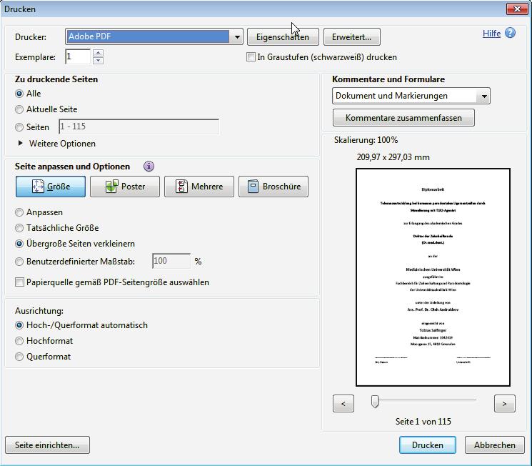 Erstellen eines PDF/A-1b konformen Dokuments unter Adobe Acrobat 8