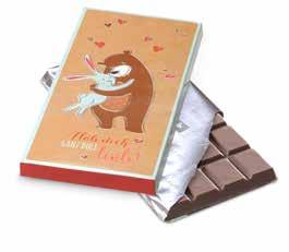 Liebes-Schokoladen 100g  Display mit 3 Motiven á
