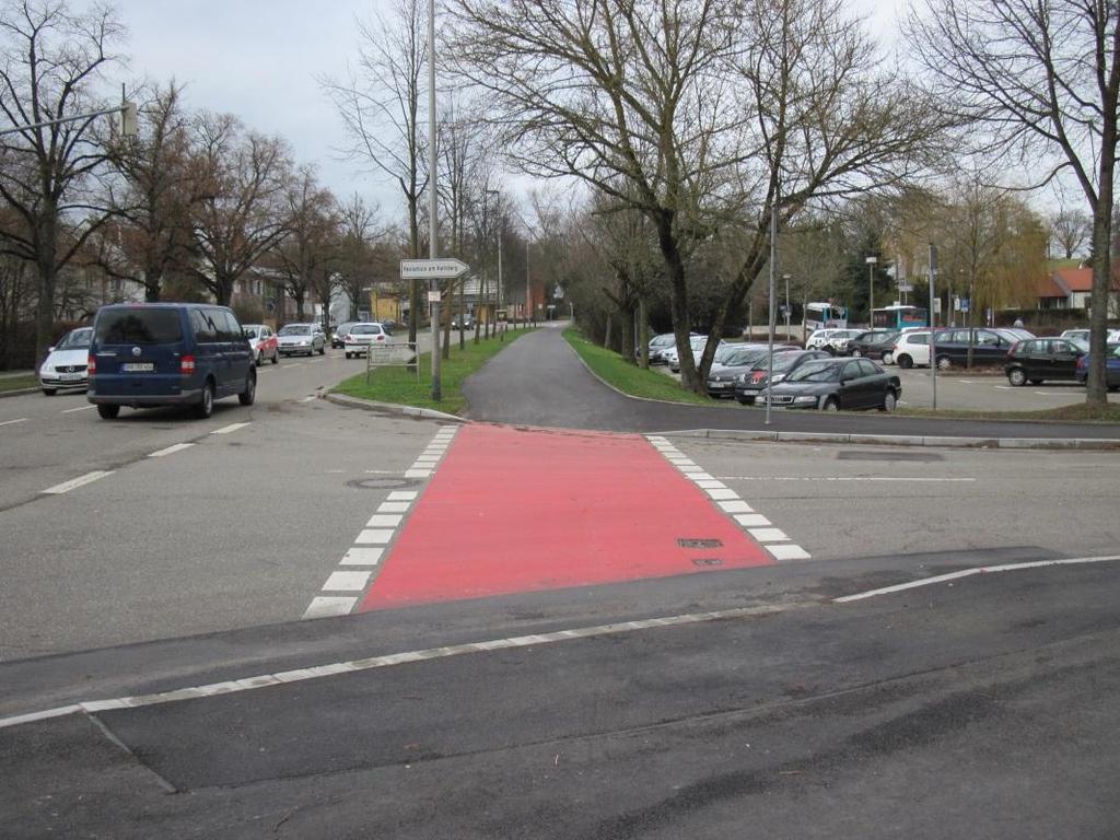 Gemeinsamer Geh- und Radweg innerorts einseitig Verkehrszeichen 240 Mindestbreite 2,50m (ERA) 50cm Schutzstreifen