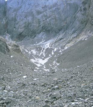Das Verhalten des Gletschers wurde in der Zeit von 1897 bis 1992 von sechs verschiedenen Personen in unregelmäßigen Zeitabschnitten beobachtet und dokumentiert. Nach O.