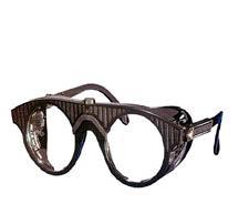 Pers. Schutzausrüstung / Arbeitsschutz Schutzbrillen, Gläser Schutzbrillen, Gläser Nylonbrille schwarz, mit Mittelschraube für leichten Glasaustausch,