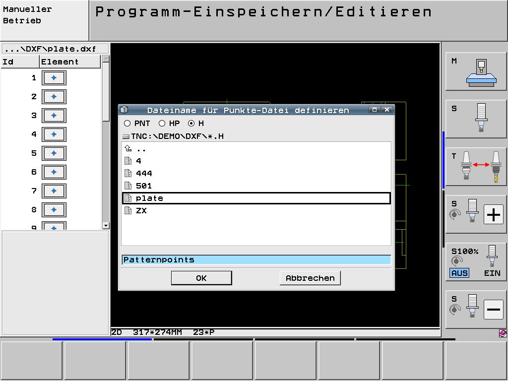 DXF-Konverter Softwarestände und Funktionen Anwendung Vereinfachte Datenübernahme aus DXF Funktion Konturen und Punkte werden auch in den Zwischenspeicher kopiert und können via BLOCK EINFÜGEN direkt