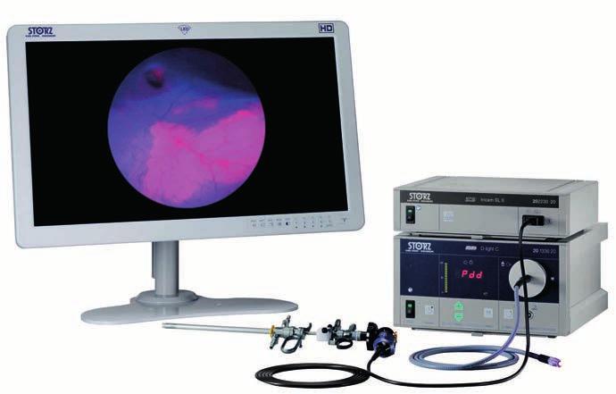OPAL1 Technologie für PDD 1 2 4 3 5 1 TRICAM SL II Kamerasystem brillante Bildqualität 2 PDD-Optik Optik für optimale Anregung und Erkennung der Fluoreszenz, sowohl für Weißlicht- als auch
