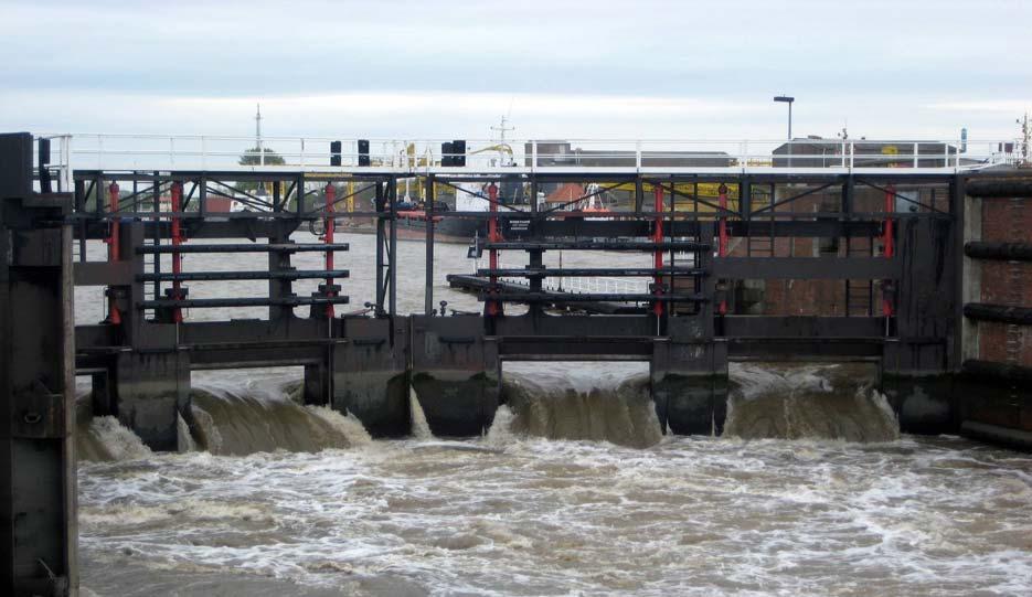 Nord-Ostsee-Kanal Entwässerung Brunsbüttel Kleine chleusen Folie