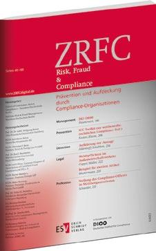 Jahrgang 2017, 6 usgaben jährlich, 48 Seiten pro Heft ls kaufmännisch-juristische Fachzeitschrift führt die ZRFC das entscheidende Wissen aus den unterschiedlichen Disziplinen zusammen und bündelt es