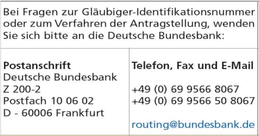 Seite 18 Die Gläubiger Identifikationsnummer Creditor Identifier (CI) DE 02 ZZZ 01234567890 ISO-Ländercode (2) Prüfziffer (2) Business Area Code (3) Nationales Identifikationsmerkmal (11) notwendige