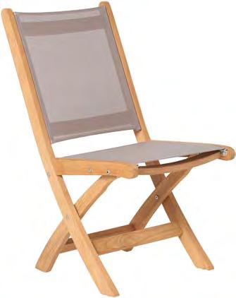 De stoel is leverbaar in de kleuren zwart, wit en taupe. In your garden, on the patio or balcony - the Kate folding chair creates stylish seats in confined spaces.