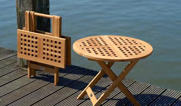 This multifunctional fully foldabe sidetable is indispensable in every garden.