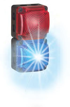 853 LED-Ampelleuchte In Sekundenschnelle zur individuellen Ampelkombination dank des cleveren Verbindungsstückes (Zubehör) LED-Dauer-, LED-Doppelblitz- oder LED-EVS*-Leuchte in formschönem,