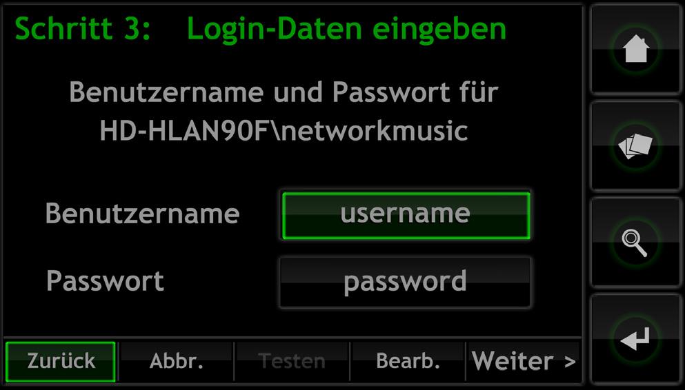 Es empfiehlt sich, der Freigabe einen aussagekräftigen Namen zu geben; in den folgenden Darstellungen heißt die Netzwerkfreigabe networkmusic.