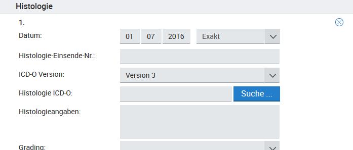 Diagnose: ICD-O Morphologie/ Histologie oder Freitext