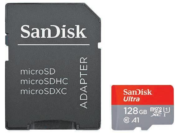 - + Speicherkarte microsd SANDISK ULTRA MICROSDXC UHS-I 128GB Ideal für erstklassige