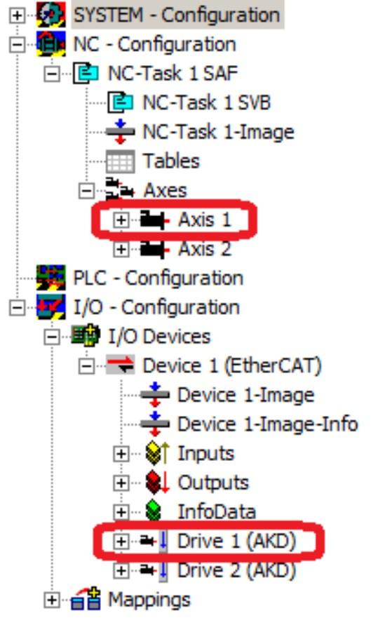 AKD-C/N EtherCAT 3 Installation und Inbetriebnahme 3.7.1 Konfiguration von TwinCAT und WorkBench Das EtherCAT-Netzwerk muss mit dem TwinCAT System Manager eingerichtet und verwaltet werden.