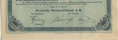 Zweck: Betrieb von Bank- und Handelsgeschäften aller Art. Bis zum 28.12.1922 firmiert das Institut unter Oberhausener Volksbank, Aktiengesellschaft, und gehörte zur Gruppe Iwan Kutisker.