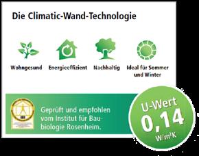 CLIMATIC-WAND-TECHNOLOGIE BEDEUTET ENERGIEEFFIZIENZ 1 Förderfähig 2 Sparsam 3 Ambitioniert 4 Werthaltig 5 Umweltschonend 6