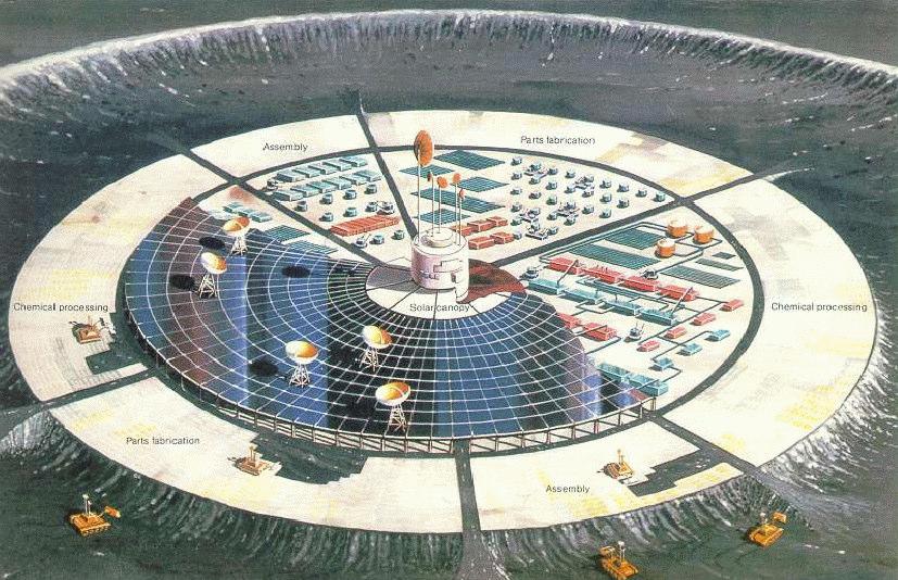 1980-1983: Planungen der NASA für selbstreplizierende Fabriken auf dem Mond - Ausbeutung der