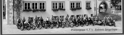 Sieben Motorradfreunde, von denen sich einige schon seit Jahren in der KFV Kalteneck beim Motocross- und Kart-Sport engagierten und bereits im Besitz eines tadellos restaurierten Motorrades waren,