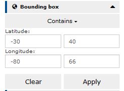 Datensuche über die Angabe einer Bounding Box Nur Daten