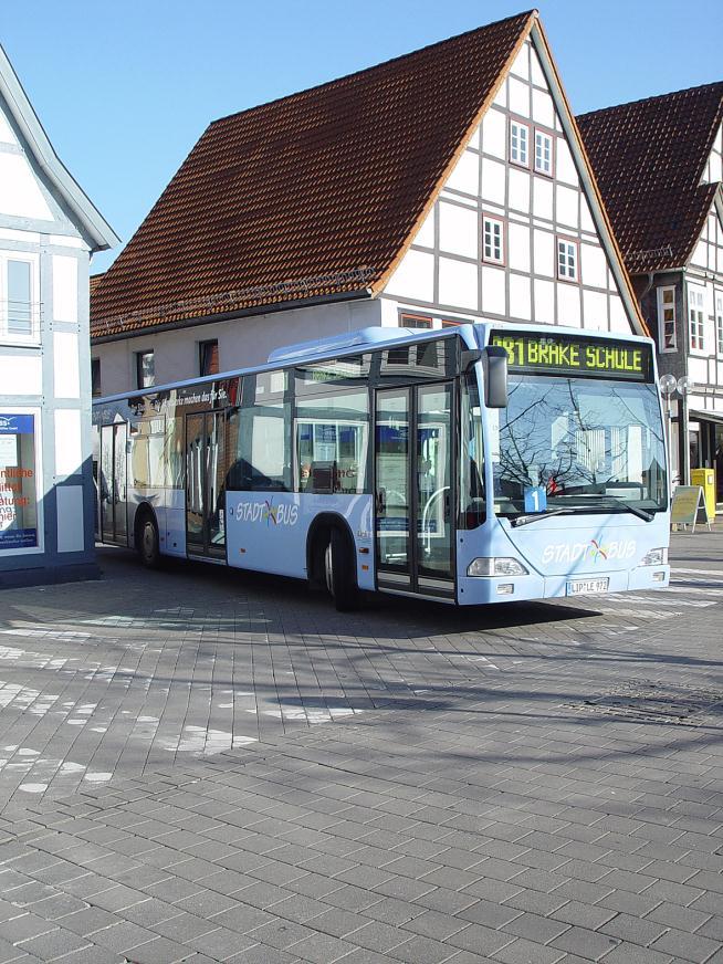 STADTBUS Betrieb Stadtbussystem seit 1994 Mehr als 2 Mio. Fahrgäste/Jahr Hohe Erschließungsqualität 34.000 EW von 43.