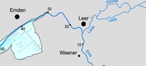 Eintrags von Schwebstoffen über eine Verminderung der Resonanz der Tidewelle (Verstärkung