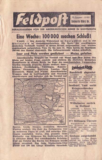 9.10.2015 -Hermann Teltscher - Propaganda - Die andere Waffe Amerikanische Flugblätter für Deutschland Unter dem Titel "Wie Du mir, so ich Dir!
