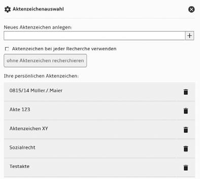 17 Meine Akten Mit der Akte können Sie sich eine Informationssammlung zu einem bestimmten Thema anlegen.