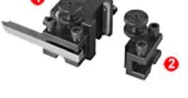 Höhenverstellbarer Stahlhalter (einstellbare Drehstahlspitze 30 bis 45 mm über Querschlitten) zum Einsatz bei FD 150/E, PD 250/E, PD 400 und älteren