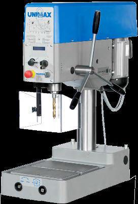 8 NEU NEU TISCHBOHRMASCHINEN UNIMAX 2T Kräftige, präzise Universal-Tischbohrmaschine mit großem Einsatzbereich. Höhenverstellung und Klemmung von vorn. Spindelstock um 360 schwenkbar.