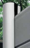 80 Metallrohr zur Verbindung der Bohlen, stärkt die Festigkeit der Wand Pfosten zu Sichtschutzwand aus Kunststoff-Bohlen - aus Aluminium,
