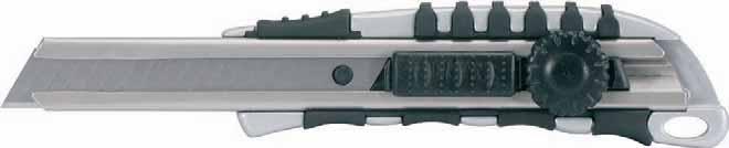 Drehradmechanismus Komfortmesser, Klinge 18 mm, extra lang, mit 2-Komponenten Handgriff und Klingenmetallführung 907.2141 190 907.