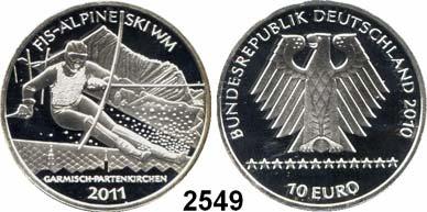 ..prfr 16,- Offizieller Gedenkmünzensatz 2010 2555 550 bis 557 10 EURO 2010 SATZ 6 Stück im Blister.
