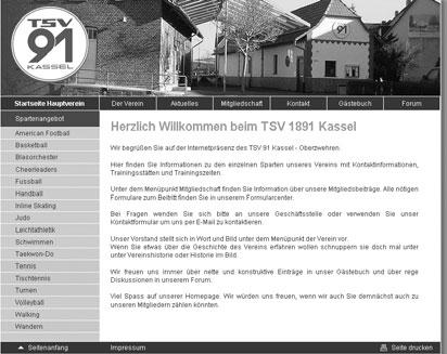 Der TSV 1891 Kassel - Oberzwehren - jetzt auch im Internet! www.tsv91.de oder www.tsv91kassel.de Alle Informationen auf einem Blick!