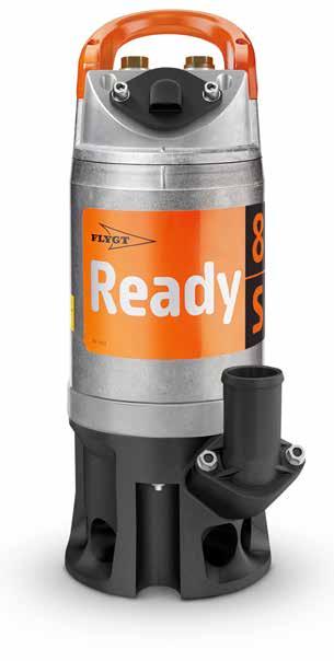 Leistung & Technische Daten Flygt Ready-Pumpen sind für Förderströme bis zu 7 l/s, Förderhöhen bis 14 m und Feststoffe bis zu 38 mm Durchmesser einsetzbar.