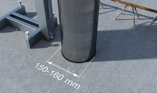 Installation in Beton HaloX 1 2 3 4 1 In die Plattendecke wird eine Kernbohrung mit Ø 150-160 mm