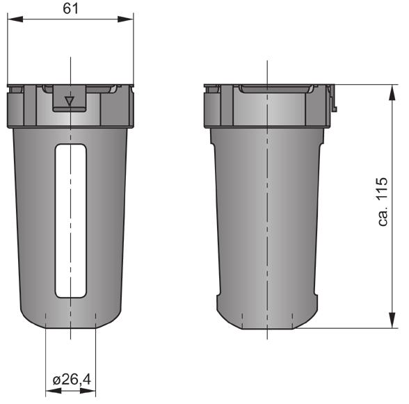 Typ Metallbehälter für VPE 17960183 WH-ZUB-MBS-Ö-1 Baugröße 1=1/4-3/8 1