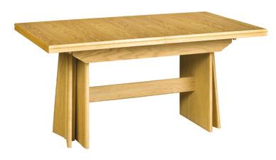 Kirschbaum; Tischplatte: Kirschbaum furniert Vierfußtisch Tischplatte furniert Frontslide mit 1*Klappeinlage à 600mm 127801 B 127811 KB 127821 E 127841 WE 127891 NE L/B/H ca.