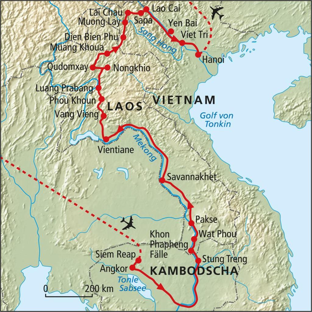 Große Laos-Reise mit Nordvietnam 77a Rotel 2017 - Weltberühmte Tempelanlage von Angkor Wat, Kambodscha - Geheimnisvolle Ruinenstädte in den Urwäldern Nordkambodschas - Khong Phapeng Wasserfälle -