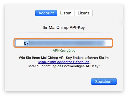 generierten API Key mit der