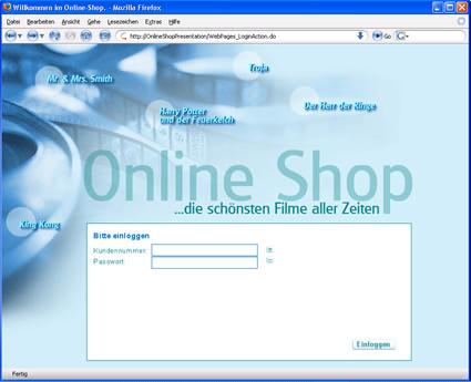 Online Shop in Java Live Vom