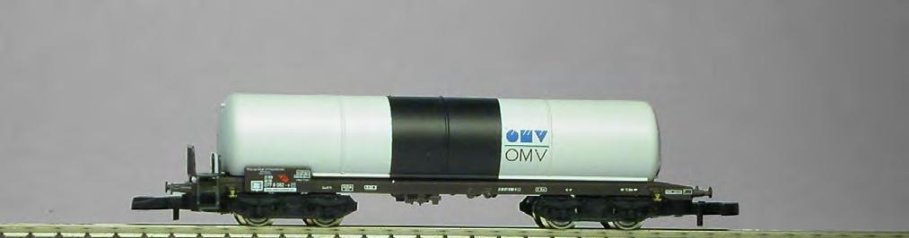 ÖBB Druckgaskesselwagen der OMV 01316 Druckgaskesselwagen der OMV Druckgaskesselwagen der OMV eingestellt beider ÖBB blau Modell: Länge <- 75mm -> ÖBB