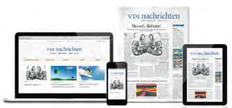 Das bietet VDI nachrichten, Deutschlands meinungsbildende Wochenzeitung zu Technik, Wirtschaft und Gesellschaft, den Ingenieuren freitags gleich 40 Mal im Jahr.