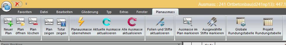 Änderungen an dem Element vorgenommen haben, können Sie im Ausmassfenster alle importierten Elemente aktualisieren.